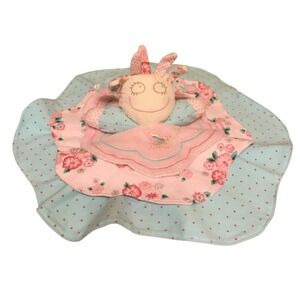 Carter's‎ Just One Year Plush Lovey Security Blanket Floral Pink Blue Baby Toy